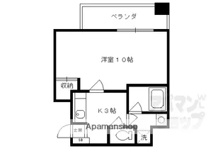下京区観喜寺町マンション【8階】の間取り