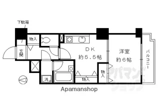 ライオンズマンション四条堀川第2【305号室】の間取り