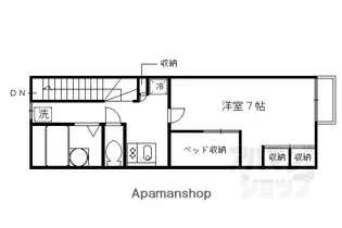 レオパレス宇治川【206号室】の間取り