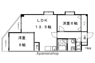 ロイヤル清涼【3階】の間取り