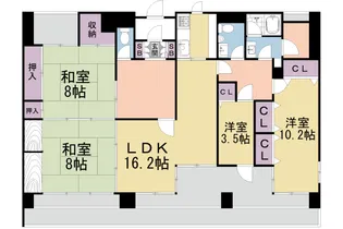 グランベール西七条【801号室】の間取り
