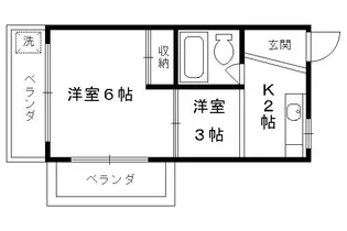 サンレモトーヨーハイツ【401号室】の間取り