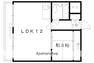 ヴィラ大成【406号室】の間取り