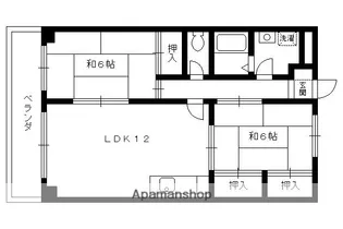 シャトー志水【205号室】の間取り