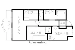 パインフィールド七条【2階】の間取り