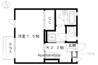 ドゥ・ライフ壬生川【201号室】の間取り