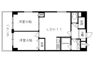 グランベール西七条【4階】の間取り