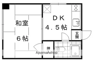 本町マンション【205号室】の間取り