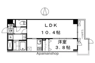 I・レジデンス京都南【1階】の間取り