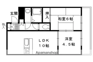 淀ボーリバージュ【405号室】の間取り