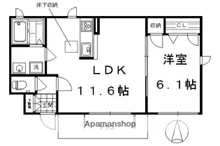 シャーメゾン東山七条【1階】の間取り