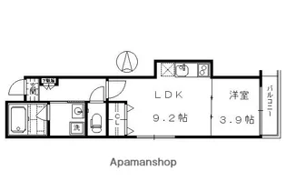 BLANC NEIGE烏丸五条【4階】の間取り