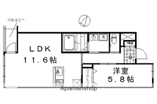 クオリア参番館【1階】の間取り