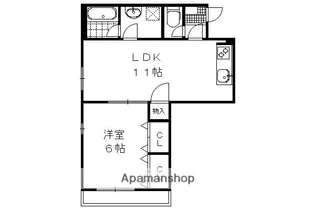 ゼラフシャン【205号室】の間取り