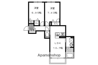 シャーメゾン峰山【103号室】の間取り