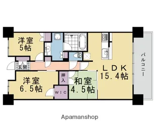 グランマークシティ東向日【324号室】の間取り