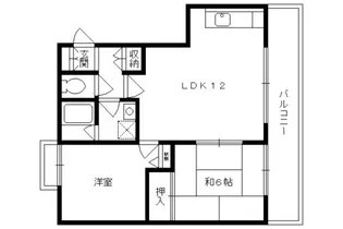 メリーコンフォート【202号室】の間取り