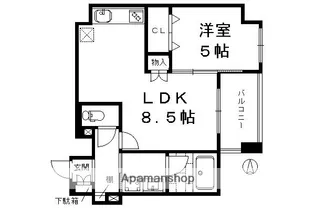 フェリオ千都【3階】の間取り