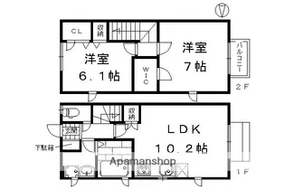 PINE COURT【1階】の間取り