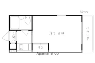 ハイツ・まさき【1A号室】の間取り