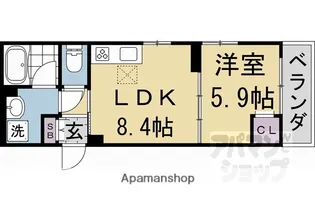 シャーメゾン CIEL【1階】の間取り