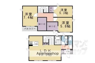 京都府向日市物集女町クヅ子【タウンハウス】の間取り