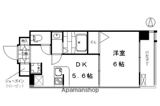 エステムコート京都西大路【2階】の間取り