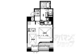 ブランズ京都烏丸御池【303号室】の間取り
