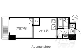 ライオンズマンション二条高倉【705号室】の間取り
