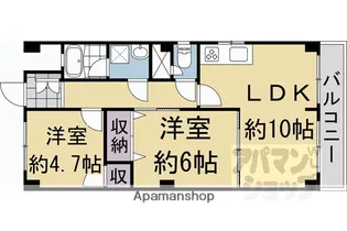 安井マンション【2-A号室】の間取り