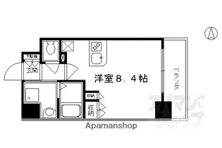 エスリード烏丸五条駅前【307号室】の間取り