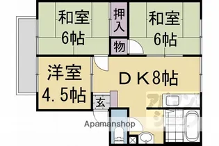 ウインディア高台【A202号室】の間取り
