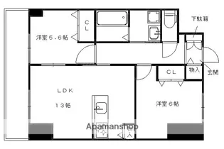 グランレブリー桂川グレイスレジデンス【4階】の間取り