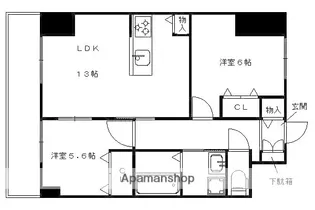 グランレブリー桂川グレイスレジデンス【705号室】の間取り