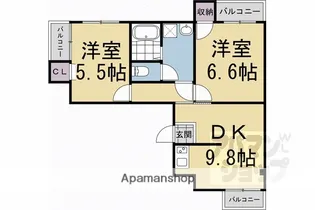 ルチルマンション【201号室】の間取り