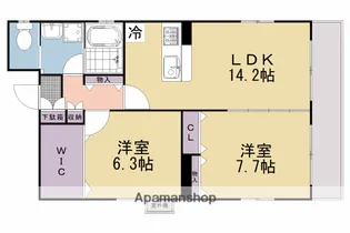 EXCEED二条高倉【401号室】の間取り