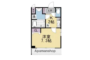 AーMON観月橋NIFUN【208号室】の間取り