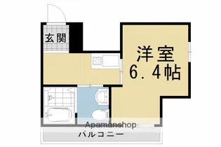 ノ レーヴ堀川高辻【104号室】の間取り