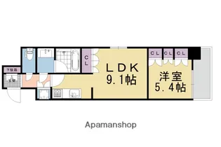 リーガル京都五条大宮【5階】の間取り