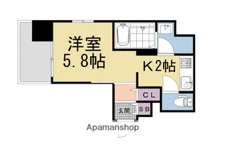 フレール烏丸五条【701号室】の間取り