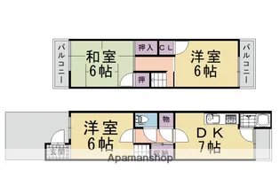 京都府向日市寺戸町西田中瀬【一戸建】の間取り