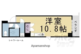 バウハウス富小路三条【4階】の間取り
