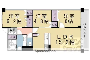 グランディム京都烏丸五条【505号室】の間取り