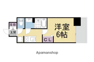 プレサンス THE KYOTO東福寺 EAST【4階】の間取り