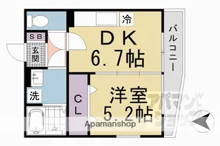 KTIレジデンス桃山【2階】の間取り
