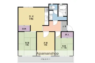 醍醐上ノ山団地 A1棟【402号室】の間取り