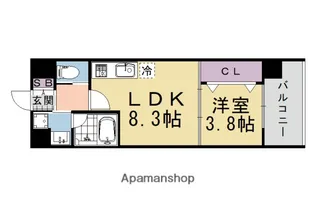 雅 長岡天神【6階】の間取り