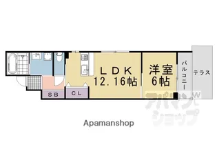 1LDKの間取り画像