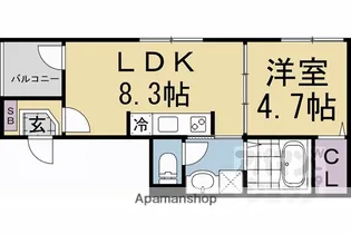 WARHOL京都【301号室】の間取り