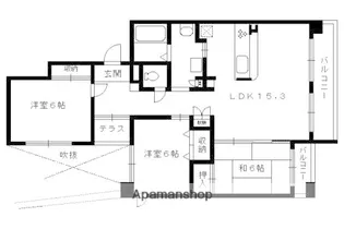 ダイナソアール【6階】の間取り
